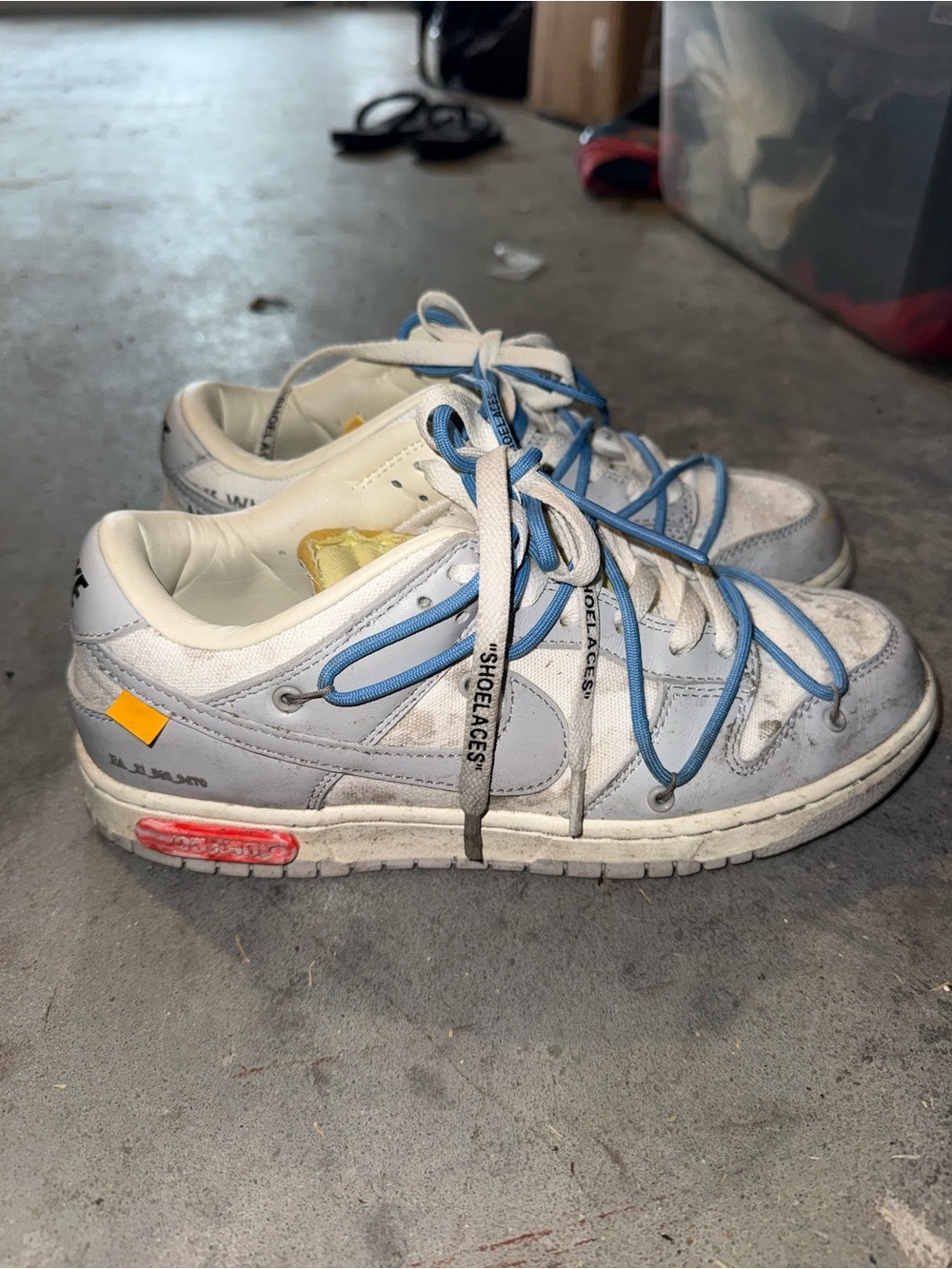 Off-White Men’s Sneakers in White, Light Gray & Blue